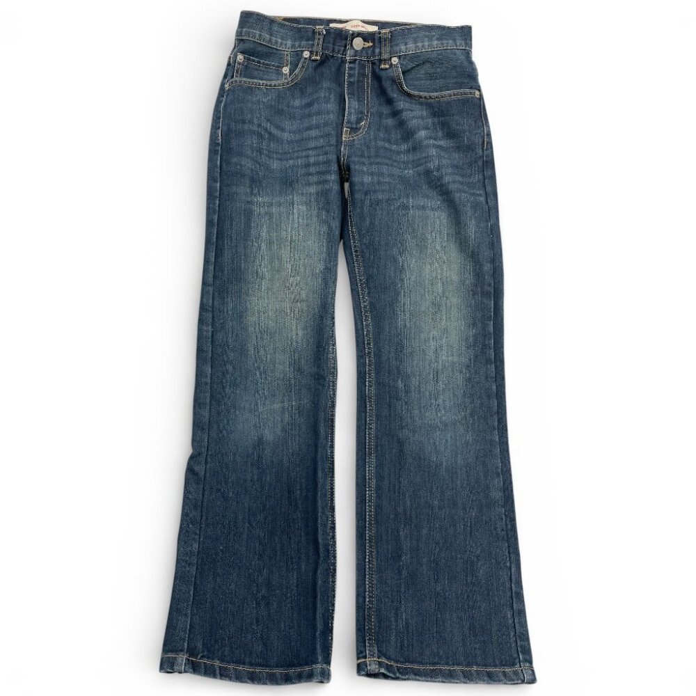 Levi's 505 Regular Fit Straight Leg Jeans Boys Size 16 Regular 28x26 Blue